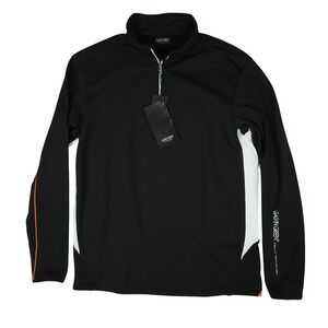 Galvin Green Donovan Pullover‎ Mens L Black Flame White Insula 1/4 Zip Insula